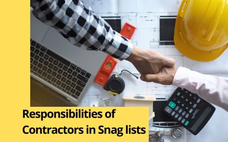 responsibilities of contractors in snag lists